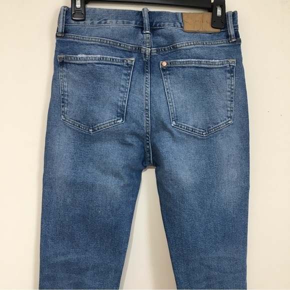 H&M Tapered Coupe Fuselee Button Fly Blue Denim Skinny Jeans - Picture 5 of 16